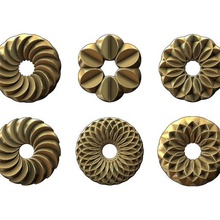 3d geometrical pattern rosettes n01 print model rosette carving ornament artcam plaster gypsum moldings relief printable chocolat mold pastry abstract carved geometric shape jewelry pendant art candy wood wooden 3d print model - Mito3D