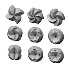 3d geometrisch Muster Rosetten n02 drucken Modell Rosette Carving Ornament Artcam Gips Formteile Linderung druckbar Schokolade Schimmel Gebäck abstrakt geschnitzt gestalten 3d print model - Mito3D