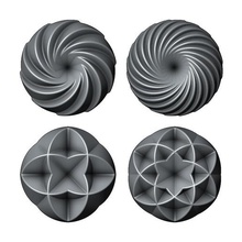 3d geométrico patrón rosetas n03 impresión modelo rosetón tallado ornamento artcam yeso molduras alivio imprimible chocolat molde Pastelería resumen forma 3d print model - Mito3D