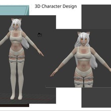 3d ragazza avatar gioco 3ddesign design personaggio miscelatore scolpire 3d print model - Mito3D