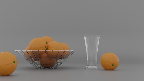 3d glass jar filled oranges 3d print model - Mito3D