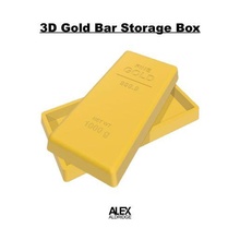 3d ouro lingote Barra armazenamento caixa recipiente 3d print model - Mito3D