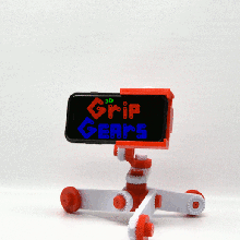 3d grip gears - phone clamp tripod toy construction tool iphone covid holder school 3d print model - Mito3D