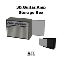 3d guitar amp storage box 3d print model - Mito3D