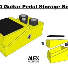 3d guitar pedal storage box art guitars music rock roll stomp 3d print model - Mito3D