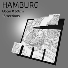 3d Hamburg dijital Dosyalar stl dosya harita Kent Sanat basılı dönüm noktası model ufuk çizgisi mimari 3d print model - Mito3D