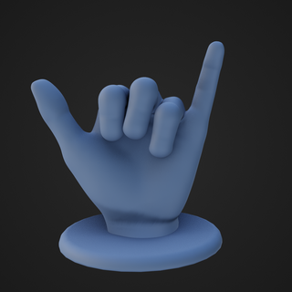 3d hand sign agree language signing hearing impaired deaf gesture anatomy symbol fingers talk hands alternative comunication 3d print model - Mito3D