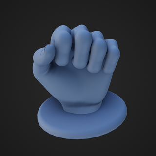 3d mão placa punho língua assinando audição prejudicado surdo gesto anatomia símbolo dedos falar mãos alternativo comunicação 3d print model - Mito3D