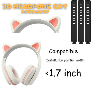 3d headpone gato acessório jogos 3dheadphones design fofo entusiasta música moda 3dprinter 3d print model - Mito3D