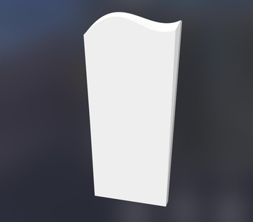 3d headstone model - wave tombstone cnc milling stl buy 3d print model - Mito3D