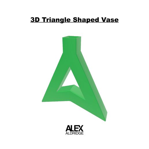 3d oyuk üçgen şekilli vazo 3D print model - Mito3D