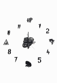 3d hp wall clock harry potter watch home grifindor hermione ron weasley dombledore always sneape moon hogwarts 3d print model - Mito3D