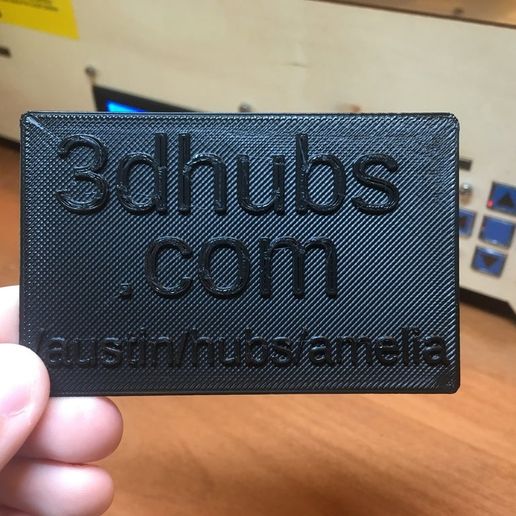 3d hubs business card art customized signs logos 3D print model - Mito3D