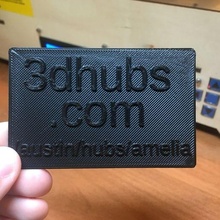 3d hubs business card art customized signs logos 3d print model - Mito3D