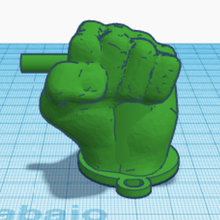 Hulk 3d cachimba de la boquilla art pipa agua shisha bong 3d print model - Mito3D
