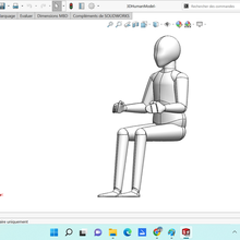 3d human model sitting 3d print model - Mito3D