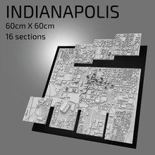 3d indianapolis fichier numérique stl mappa di arte della ville punto référence imprimé modello horizon 3d print model - Mito3D