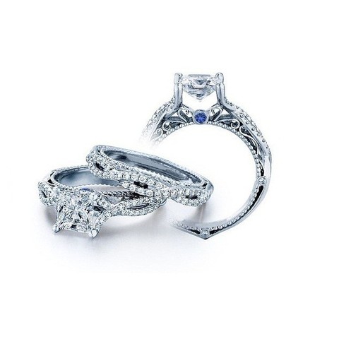 3d jewelry cad file wedding bridal ring set model stl engagement 3D print model - Mito3D