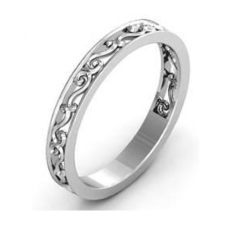 3d jewelry cad file womens band model stl wedding ring engagement 3D print model - Mito3D
