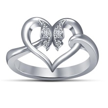 3d jewelry cad model heart ring jcd format stl wedding engagement 3d print model - Mito3D