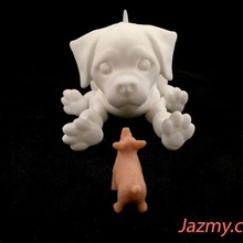 3d snodato cucciolo di cane gioco 3d print model - Mito3D