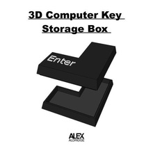 3d Schlüssel Lager Box Kunst eingeben Taste Technik Alex Aldridge 3d print model - Mito3D