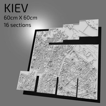 3d kiev dijital Dosyalar stl dosya harita Kent Sanat basılı dönüm noktası model ufuk çizgisi mimari 3d print model - Mito3D