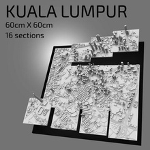 3d kuala Schlamm Digital Dateien stl Datei Karte Stadt Kunst gedruckt Wahrzeichen Horizont Architektur 3d print model - Mito3D