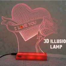 3d-Lampe illusion home 3dprintable 3d-Drucker 3d-drucken 3d-slash - Elektronik Lampenschirm led led-Lampen led-Licht 3d print model - Mito3D