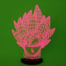 3d lâmpada ilusion noite a casa 3dlito anime bola dragão brilhantes iluminada ilusão de óptica lithophane litofania logotipo manga escuridão son goku 3d print model - Mito3D