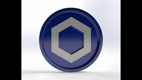 3d enlace moneda eth btc polígono imprimible cyrpto monedas bitcoin dux átomo 3D print model - Mito3D