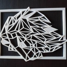 3d lion-Rahmen Kunst 3d print model - Mito3D
