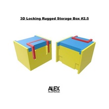 3d locking rugged storage box container 25 3d print model - Mito3D