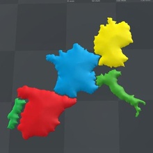 Mapa 3d rompecabezas de la geografía varios estudiante los estudiantes escuela 3d print model - Mito3D