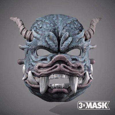 3d maske 11 yokai kaiju tom s oğul moda m yara izi sessiz a japona kostüm oyunu fanart 3d print model - Mito3D