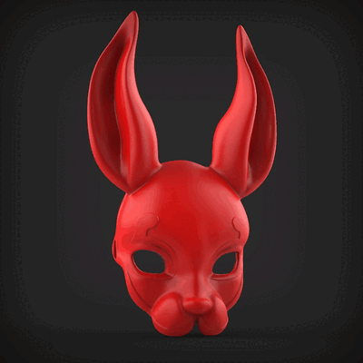 3d mask model bjd doll printing hare articulated dolls file art ooak print stl hinges handmade 3d print model - Mito3D