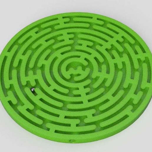 3d-Labyrinth Spiel ball Runder labyrinth Labyrinth Rätsel 3D print model - Mito3D