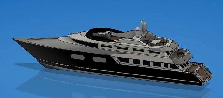 3d méga yacht oyuncak modèle lence cnc 3dpri nter 3d print model - Mito3D