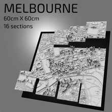 3d melbourne digitale File stl file carta geografica città arte stampato punto riferimento modello orizzonte architettura 3d print model - Mito3D