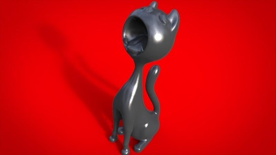 3d Modell Drucker schreiend cat 1 Kunst 3d print model - Mito3D
