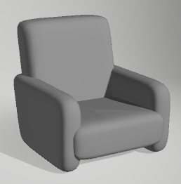 3d modèle fauteuil Accueil maison 3d print model - Mito3D