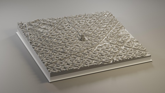 3d model barcelona ispanya la Sagrada Familia Kent minyatür Sanat şehir manzarası 3d print model - Mito3D
