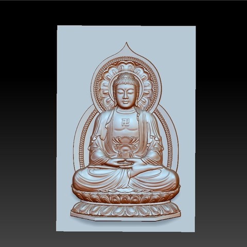 Modelo 3d buddha art statue sculpture cnc artcam bas-relief zen oriental china guanyin kwan-yin japan thailand mythical asia 3D print model - Mito3D