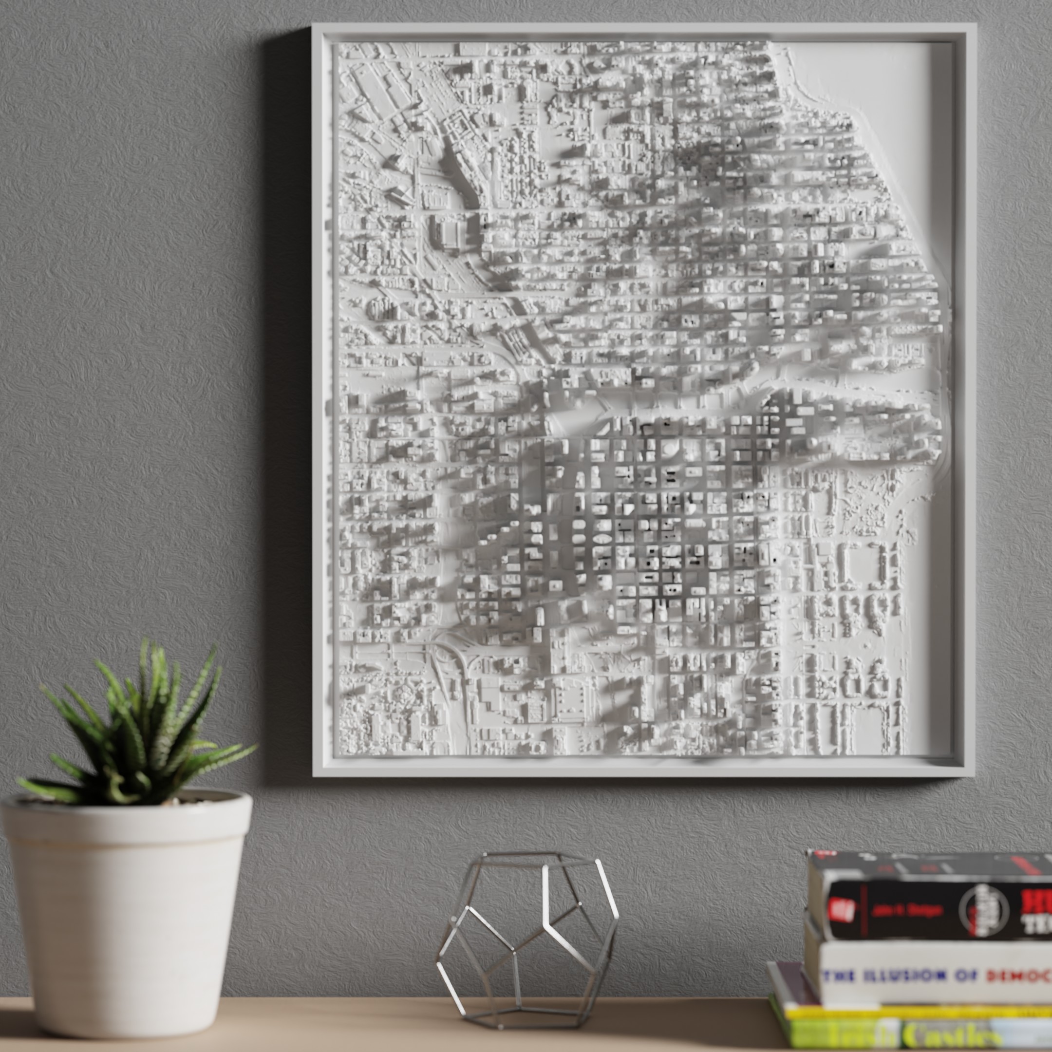 3d model Chicago Amerika Birleşik Devletleri Kent minyatür Sanat şehir manzarası harita dekor ev 3D print model - Mito3D