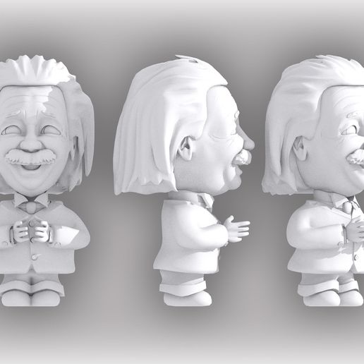 3d modelo Einstein niños impresión famoso científico 3D print model - Mito3D