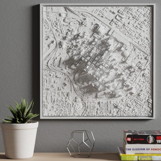 3d model houston texas usa city miniature art cityscape map decor home 3d print model - Mito3D