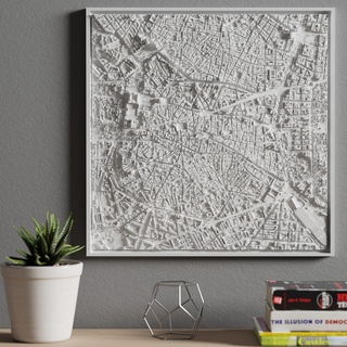 3d modelo madri Espanha cidade arte paisagem urbana mapa casa 3d print model - Mito3D