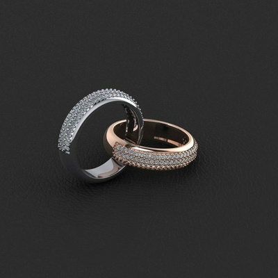 3d model of ring stone jewellery gold silver design diamond 3d print model - Mito3D