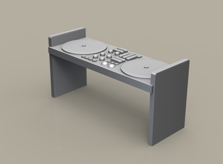 3d modèle rectangulaire dj table 3d print model - Mito3D