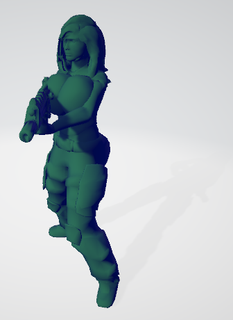3d model asker Kadın karakter 3d print model - Mito3D
